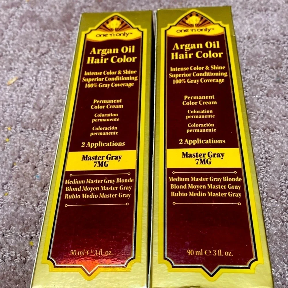 3/$20. Argan Oil Hair Color Cream Bundle Master Gray Blonde Beauty Aid
